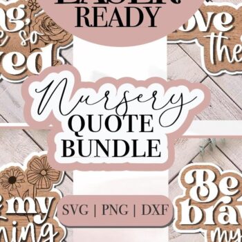 Intra απο ξύλο plywood 3mm-4mm πάχος – Πακέτο Laser Quote Nursery Δίασταση  20x20 cm INTRAFABR-71704613 - Image 1