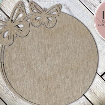 Intra απο ξύλο plywood 3mm-4mm πάχος – Στρογγυλή πινακίδα φυτωρίου, Butterfly Δίασταση 20x20 cm INTRAFABR-71624064 - Image 3