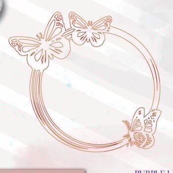 Intra απο ξύλο plywood 3mm-4mm πάχος – Στρογγυλή πινακίδα φυτωρίου, Butterfly Δίασταση  20x20 cm INTRAFABR-71623897 - Image 2