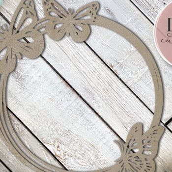 Intra απο ξύλο plywood 3mm-4mm πάχος – Στρογγυλή πινακίδα φυτωρίου, Butterfly Δίασταση  20x20 cm INTRAFABR-71623897 - Image 3