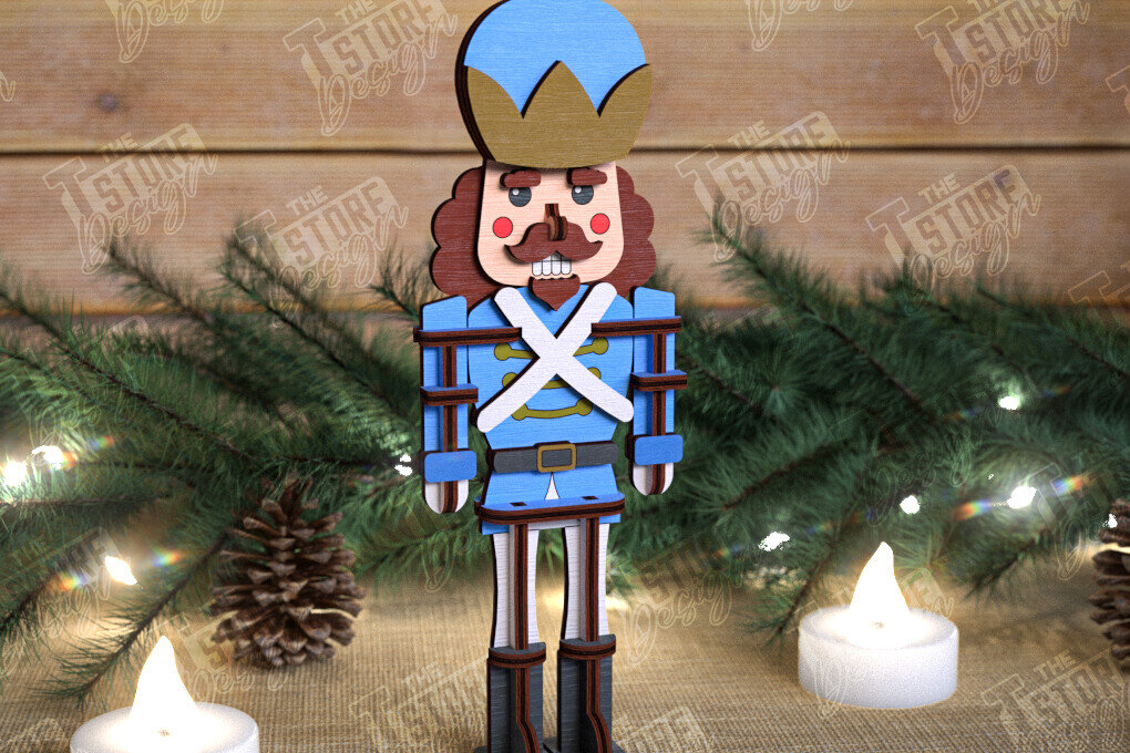 Intra απο ξύλο plywood 3mm-4mm πάχος – Καρυοθραύστης | Διακόσμηση διακοπών | Ιδέα δώρου Δίασταση  20x20 cm INTRAFABR-108513313