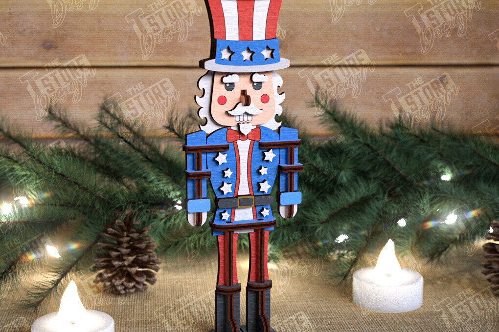 Intra απο ξύλο plywood 3mm-4mm πάχος – Καρυοθραύστης | Διακόσμηση διακοπών | Ιδέα δώρου Δίασταση  20x20 cm INTRAFABR-108513413