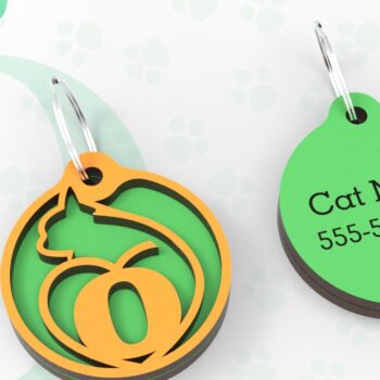 Intra απο ξύλο plywood 3mm-4mm πάχος – O | Ετικέτα αναγνώρισης γάτας | Κάτω αρχείο αποκοπής | Δίασταση  20x20 cm INTRAFABR-92263575 - Image 2