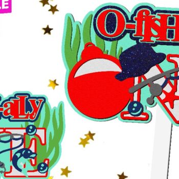 Intra απο ξύλο plywood 3mm-4mm πάχος – O Fish Allly One Cake Topper 3D Δίασταση  20x20 cm INTRAFABR-117805426 - Image 1