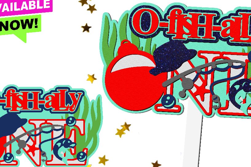 Intra απο ξύλο plywood 3mm-4mm πάχος – O Fish Allly One Cake Topper 3D Δίασταση  20x20 cm INTRAFABR-117805426