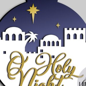 Intra απο ξύλο plywood 3mm-4mm πάχος – O Holy Night Christmas Δίασταση  20x20 cm INTRAFABR-79065509