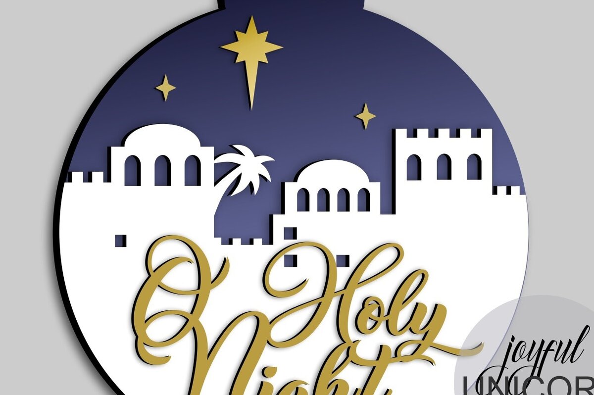 Intra απο ξύλο plywood 3mm-4mm πάχος – O Holy Night Christmas Δίασταση  20x20 cm INTRAFABR-79065509