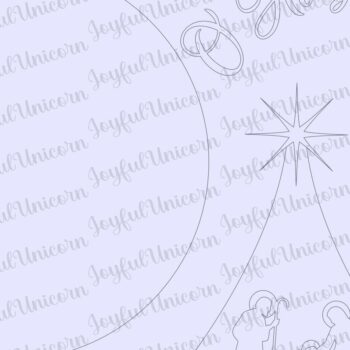 Intra απο ξύλο plywood 3mm-4mm πάχος – O Holy Night Door Hanger File Δίασταση  20x20 cm INTRAFABR-41571263 - Image 2