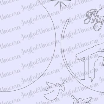 Intra απο ξύλο plywood 3mm-4mm πάχος – O Holy Night Door Hanger Δίασταση  20x20 cm INTRAFABR-44792209 - Image 2