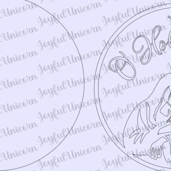 Intra απο ξύλο plywood 3mm-4mm πάχος – O Holy Night Wood Round Δίασταση  20x20 cm INTRAFABR-40071614 - Image 2