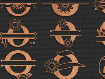 Intra απο ξύλο plywood 3mm-4mm πάχος – O Κόψιμο χαρτιού μονόγραμμα γραμμάτων αλφαβήτου Δίασταση  20x20 cm INTRAFABR-56011504 - Image 1