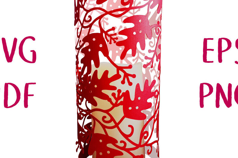 Intra απο ξύλο plywood 3mm-4mm πάχος – Αρχείο κομμένο Lantern Vine Leaf Oak Leaf Δίασταση  20x20 cm INTRAFABR-16760302