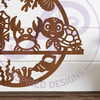 Intra απο ξύλο plywood 3mm-4mm πάχος – Επιγραφή Ocean Animal Wall Art, Αρχείο. Δίασταση 40x30 cm INTRAFABR-97474467 - Image 1