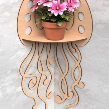 Intra απο ξύλο plywood 3mm-4mm πάχος – Ocean Corner Shelf Bundle Cut Laser Δίασταση  20x20 cm INTRAFABR-119036174 - Image 3