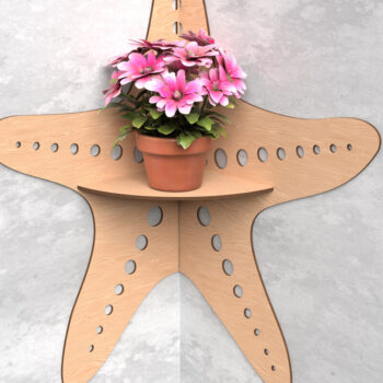 Intra απο ξύλο plywood 3mm-4mm πάχος – Ocean Corner Shelf Bundle Cut Laser Δίασταση  20x20 cm INTRAFABR-119036174 - Image 5