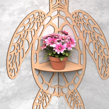 Intra απο ξύλο plywood 3mm-4mm πάχος – Ocean Corner Shelf Bundle Cut Laser Δίασταση  20x20 cm INTRAFABR-119036174 - Image 6