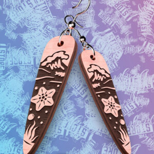 Intra απο ξύλο plywood 3mm-4mm πάχος – Ocean Earrings  Δίασταση  5x5 cm INTRAFABR-76523286