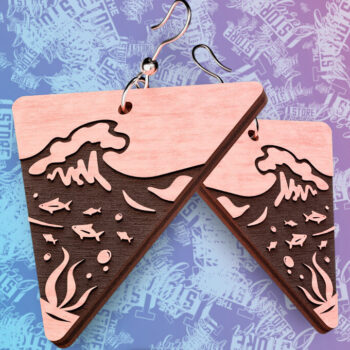 Intra απο ξύλο plywood 3mm-4mm πάχος – Ocean Earrings Δίασταση 5x5 cm INTRAFABR-76523251 - Image 11