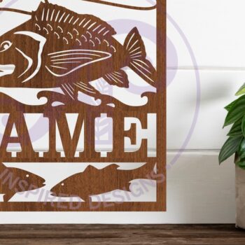 Intra απο ξύλο plywood 3mm-4mm πάχος – Ονομασία Laser με θέμα το Ocean Fishing Δίασταση  20x20 cm INTRAFABR-104459242 - Image 2