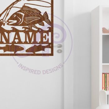 Intra απο ξύλο plywood 3mm-4mm πάχος – Ονομασία Laser με θέμα το Ocean Fishing Δίασταση  20x20 cm INTRAFABR-104459242 - Image 3