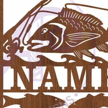 Intra απο ξύλο plywood 3mm-4mm πάχος – Ονομασία Laser με θέμα το Ocean Fishing Δίασταση  20x20 cm INTRAFABR-104459242 - Image 4