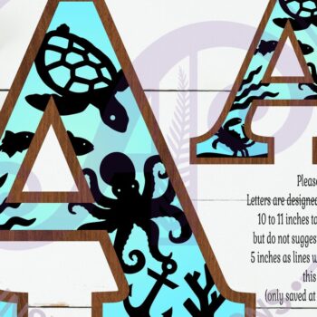 Intra απο ξύλο plywood 3mm-4mm πάχος – Ωκεανός μεγάλος τοίχος επιστολή 3 επιπέδων Δίασταση  20x20 cm INTRAFABR-123800324 - Image 2