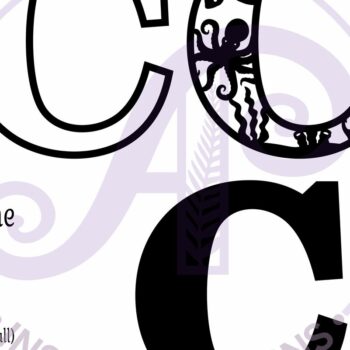 Intra απο ξύλο plywood 3mm-4mm πάχος – Ocean Large C Wall Letter 3 Layer σημάδι Δίασταση 20x20 cm INTRAFABR-123800356 - Image 3