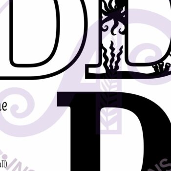 Intra απο ξύλο plywood 3mm-4mm πάχος – Ocean Large D Wall Letter 3 Layer σημάδι Δίασταση 20x20 cm INTRAFABR-123800365 - Image 3