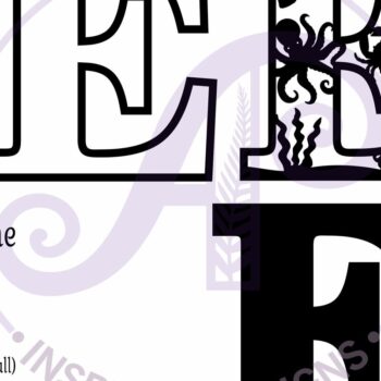 Intra απο ξύλο plywood 3mm-4mm πάχος – Ocean Large E Wall Letter 3 Layer σημάδι Δίασταση 20x20 cm INTRAFABR-123800381 - Image 3