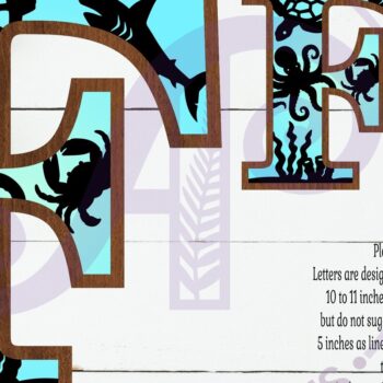 Intra απο ξύλο plywood 3mm-4mm πάχος – Ocean Large F Wall Letter 3 Layer Sign Δίασταση  40x30 cm INTRAFABR-123800386 - Image 2