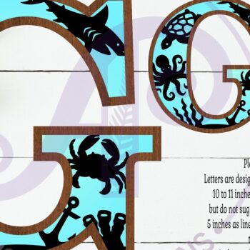 Intra απο ξύλο plywood 3mm-4mm πάχος – Ocean Large G τοίχου γράμμα 3 επιπέδων Δίασταση 40x30 cm INTRAFABR-123800395 - Image 2