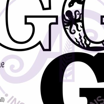 Intra απο ξύλο plywood 3mm-4mm πάχος – Ocean Large G τοίχου γράμμα 3 επιπέδων Δίασταση 40x30 cm INTRAFABR-123800395 - Image 3