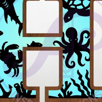 Intra απο ξύλο plywood 3mm-4mm πάχος – Ocean Large H επιστολής τοίχου 3 επιπέδων Δίασταση 40x30 cm INTRAFABR-123800404 - Image 1