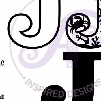 Intra απο ξύλο plywood 3mm-4mm πάχος – Ocean Large J Wall Letter 3 Layer Sign Δίασταση  40x30 cm INTRAFABR-123800421 - Image 3