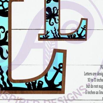 Intra απο ξύλο plywood 3mm-4mm πάχος – Ocean Large L Wall Letter 3 Layer Sign Δίασταση  40x30 cm INTRAFABR-123800466 - Image 2