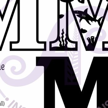 Intra απο ξύλο plywood 3mm-4mm πάχος – Ocean Large M Wall Letter 3 Layer Sign Δίασταση  40x30 cm INTRAFABR-123800483 - Image 3