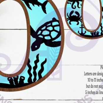 Intra απο ξύλο plywood 3mm-4mm πάχος – Ocean Large O Wall Letter επιγραφή 3 επιπέδων Δίασταση 20x20 cm INTRAFABR-123800518 - Image 2