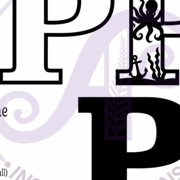 Intra απο ξύλο plywood 3mm-4mm πάχος – Ocean Large P Wall Letter 3 Layer Sign Δίασταση  40x30 cm INTRAFABR-123800528 - Image 3