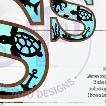 Intra απο ξύλο plywood 3mm-4mm πάχος – Ocean Large S Wall Letter 3 Layer Sign Δίασταση  40x30 cm INTRAFABR-123800568 - Image 2