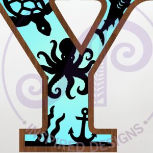 Intra απο ξύλο plywood 3mm-4mm πάχος – Ocean Large Y Wall Letter 3 Layer σημάδι Δίασταση 20x20 cm INTRAFABR-123800621