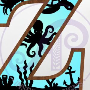 Intra απο ξύλο plywood 3mm-4mm πάχος – Ocean Large Z Wall Letter 3 Layer Sign Δίασταση 40x30 cm INTRAFABR-123800643