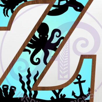 Intra απο ξύλο plywood 3mm-4mm πάχος – Ocean Large Z Wall Letter 3 Layer Sign Δίασταση  40x30 cm INTRAFABR-123800643 - Image 1