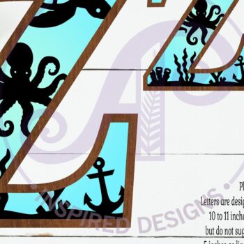 Intra απο ξύλο plywood 3mm-4mm πάχος – Ocean Large Z Wall Letter 3 Layer Sign Δίασταση  40x30 cm INTRAFABR-123800643 - Image 2