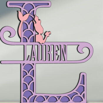 Intra απο ξύλο plywood 3mm-4mm πάχος – Ocean Letter L Alphabet Laser Design Δίασταση  40x30 cm INTRAFABR-122554331 - Image 1