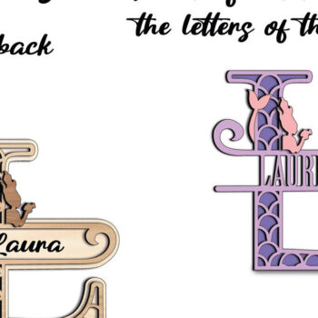 Intra απο ξύλο plywood 3mm-4mm πάχος – Ocean Letter L Alphabet Laser Design Δίασταση  40x30 cm INTRAFABR-122554331 - Image 2