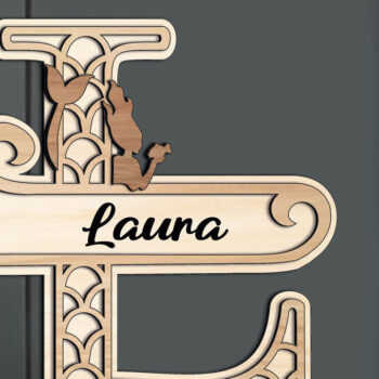 Intra απο ξύλο plywood 3mm-4mm πάχος – Ocean Letter L Alphabet Laser Design Δίασταση  40x30 cm INTRAFABR-122554331 - Image 3