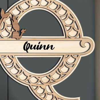 Intra απο ξύλο plywood 3mm-4mm πάχος – Δώρο λέιζερ Ocean Letter Q Alphabet Δίασταση  20x20 cm INTRAFABR-122607195 - Image 2