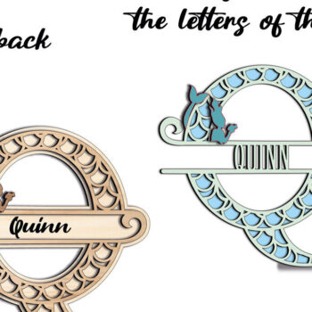 Intra απο ξύλο plywood 3mm-4mm πάχος – Δώρο λέιζερ Ocean Letter Q Alphabet Δίασταση  20x20 cm INTRAFABR-122607195 - Image 3