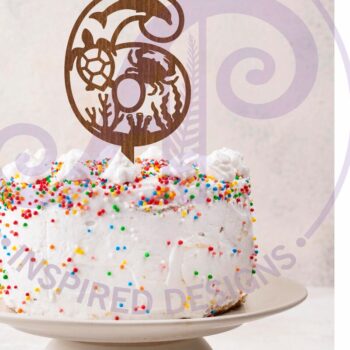 Intra απο ξύλο plywood 3mm-4mm πάχος – Ocean Number Cake Toppers Δίασταση  20x20 cm INTRAFABR-94583652 - Image 2