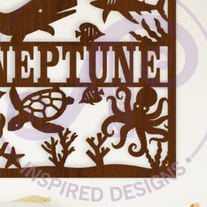 Intra απο ξύλο plywood 3mm-4mm πάχος – Ocean Scene Square Name Laser Δίασταση 20x20 cm INTRAFABR-111943410